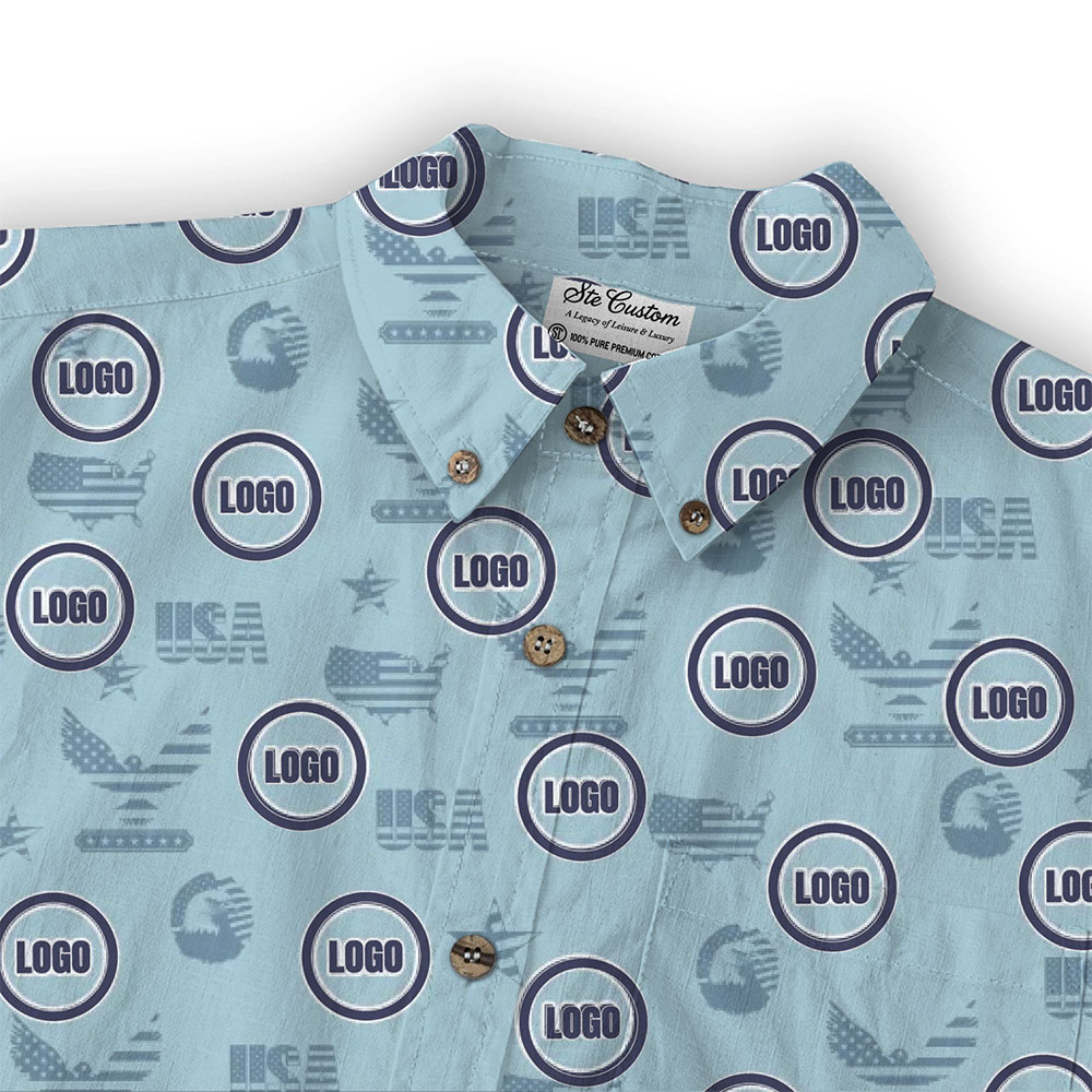 Proud US Custom Logo Or Face Men's Hawaiian Premium Shirt 3